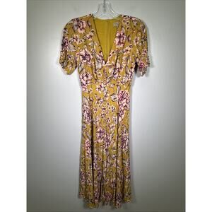 Kachel x Anthropologie Thea Midi Dress 4 Yellow Vintage Floral Cottage Core‎